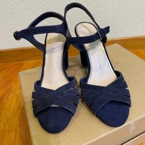 Michael Kors Navy Heeled Sandals